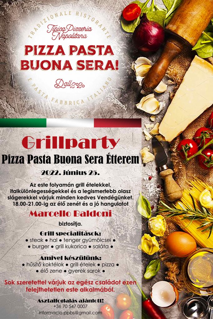 Pizza Pasta Buona Sera grillparty